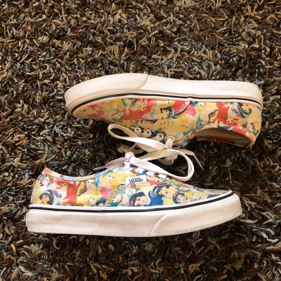 Disney Princess Vans Sneakers Shoes Size 3 Kids - Picture 3 of 5